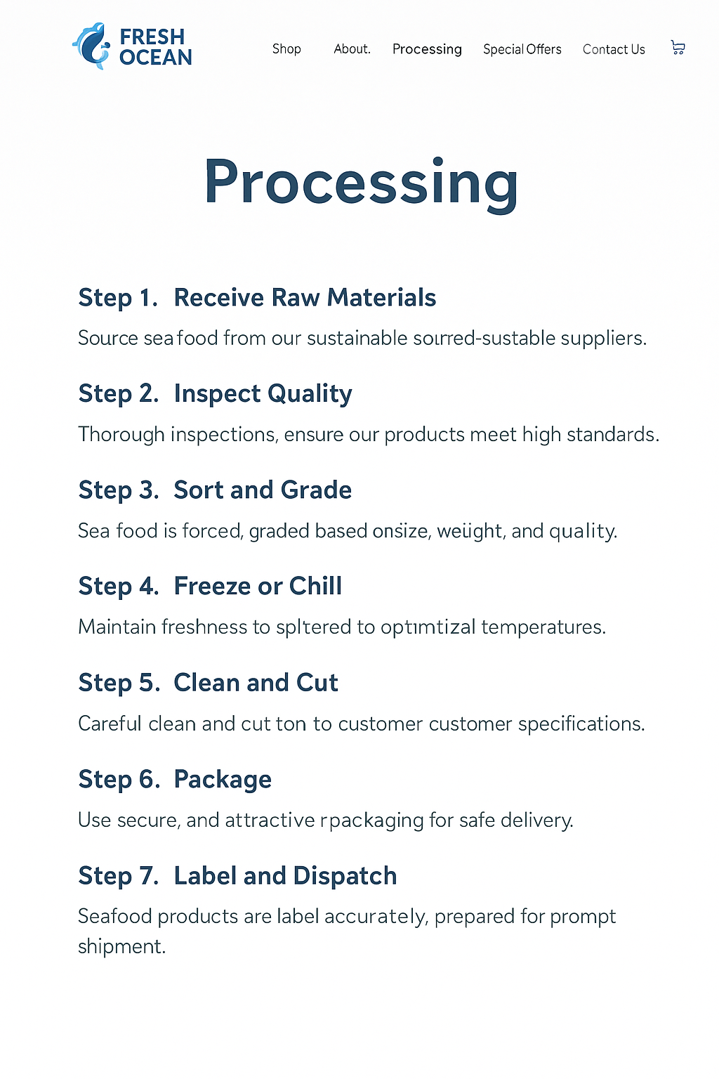 Processing Steps